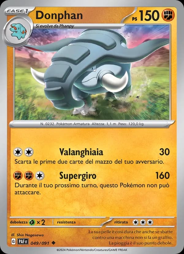 Donphan card in Italian