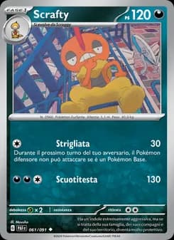 Scrafty card in Italian