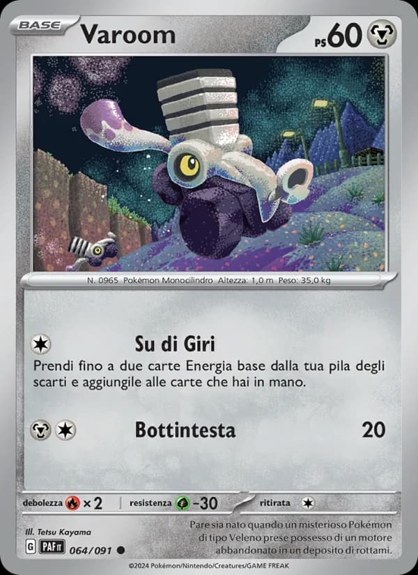 Varoom card in Italian