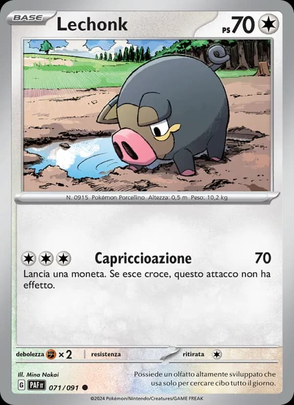 Lechonk card in Italian