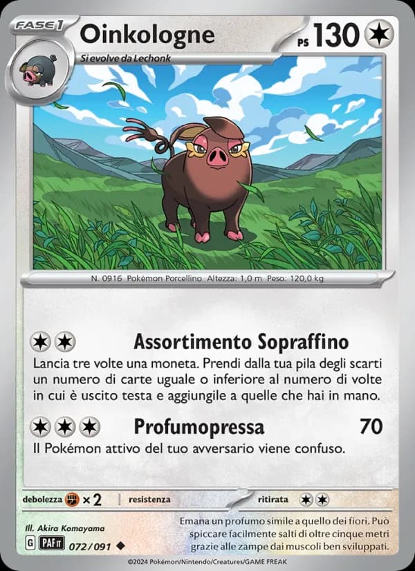 Oinkologne card in Italian