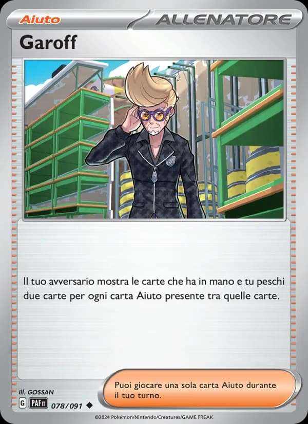 Garoff card in Italian