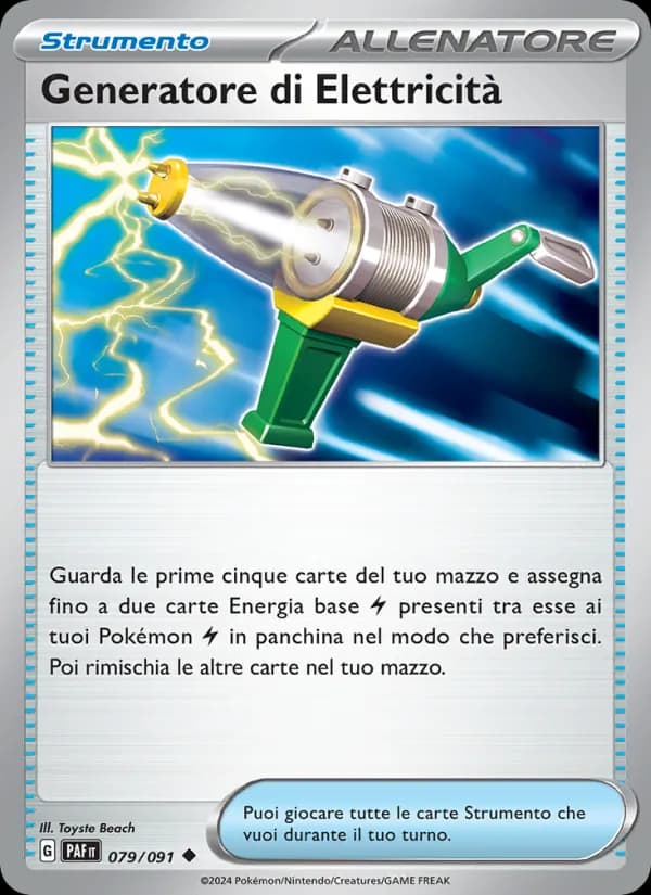 Generatore di Elettricità card in Italian