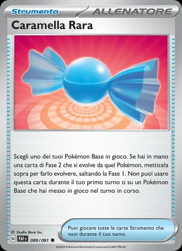 Caramella Rara card in Italian