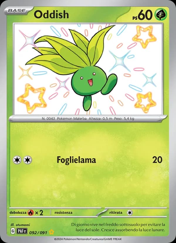 Oddish card in Italian