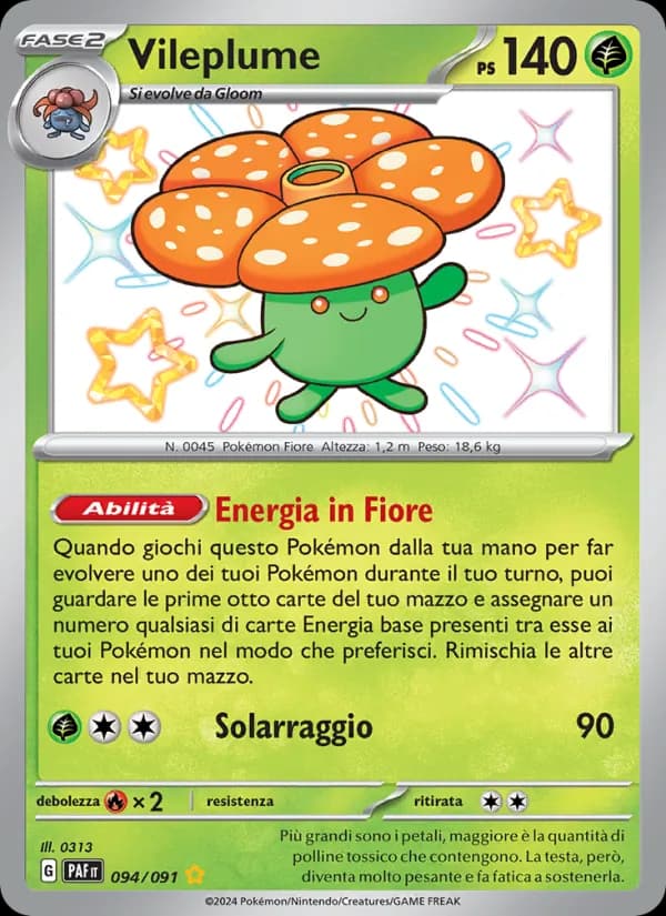 Vileplume card in Italian