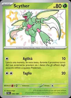 Scyther card in Italian