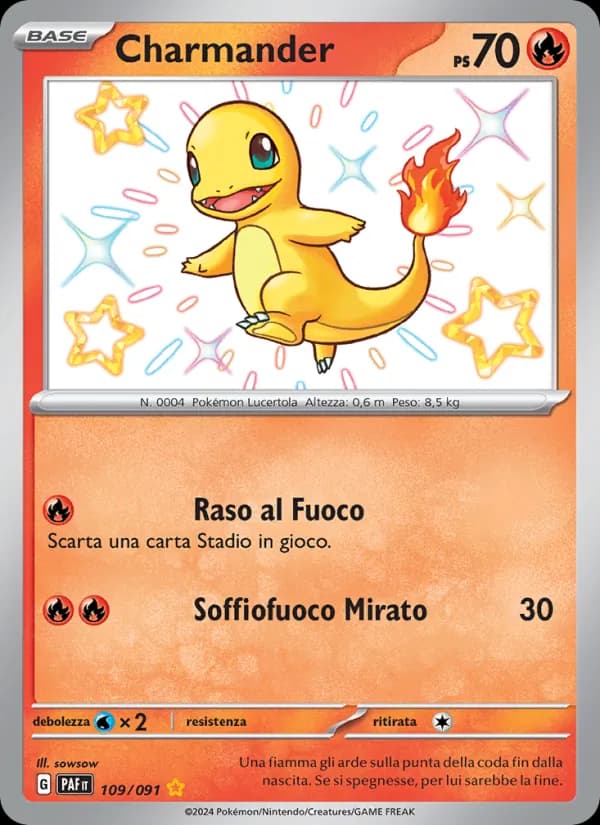 Charmander card in Italian