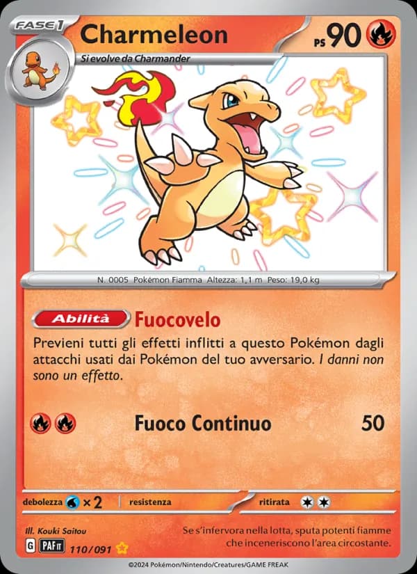 Charmeleon card in Italian