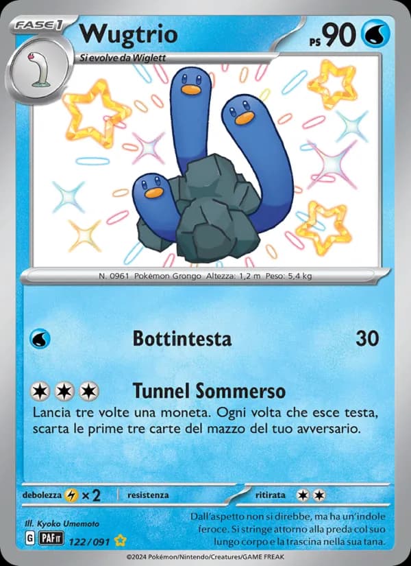 Wugtrio card in Italian