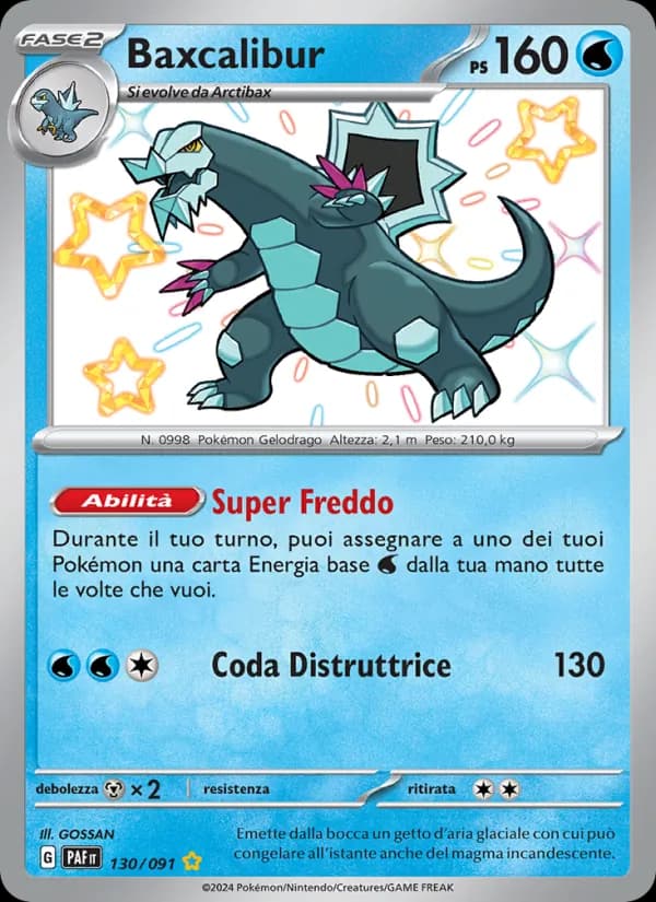 Baxcalibur card in Italian