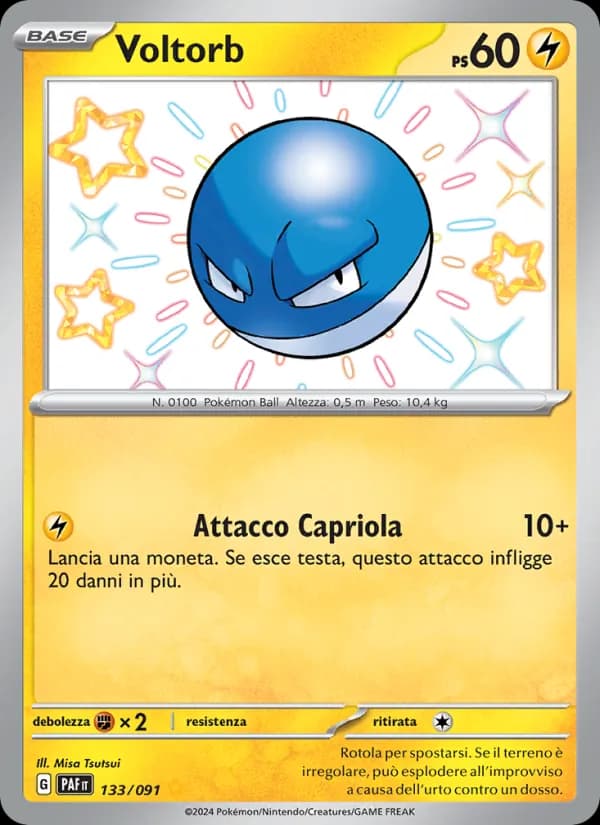 Voltorb card in Italian