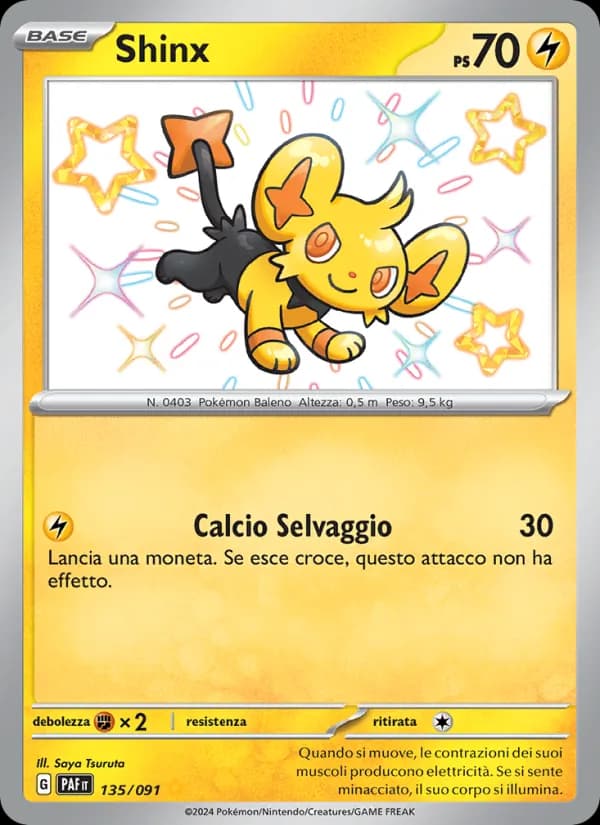 Shinx card in Italian