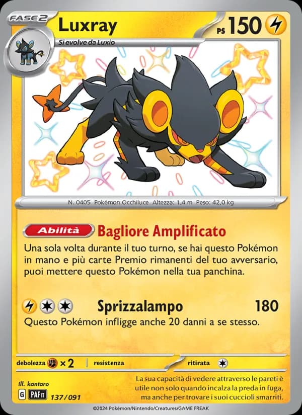Luxray card in Italian