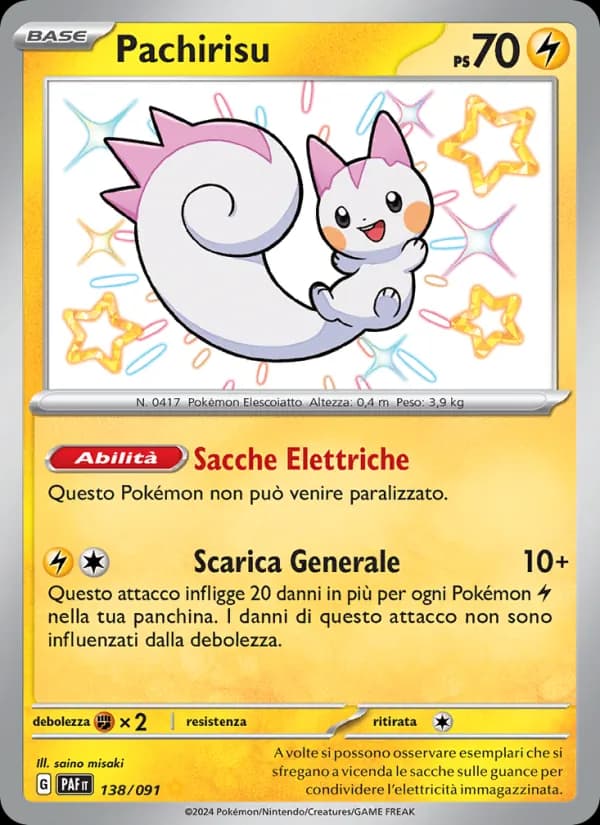 Pachirisu card in Italian