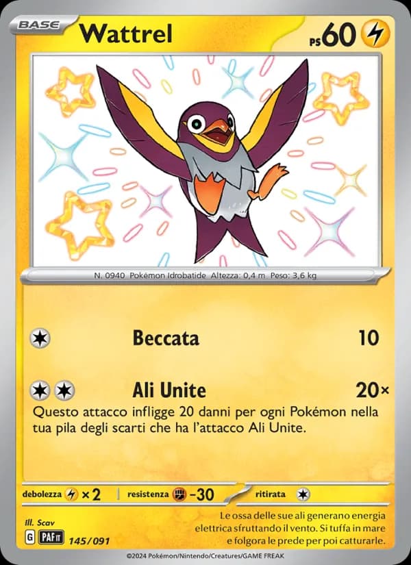 Wattrel card in Italian