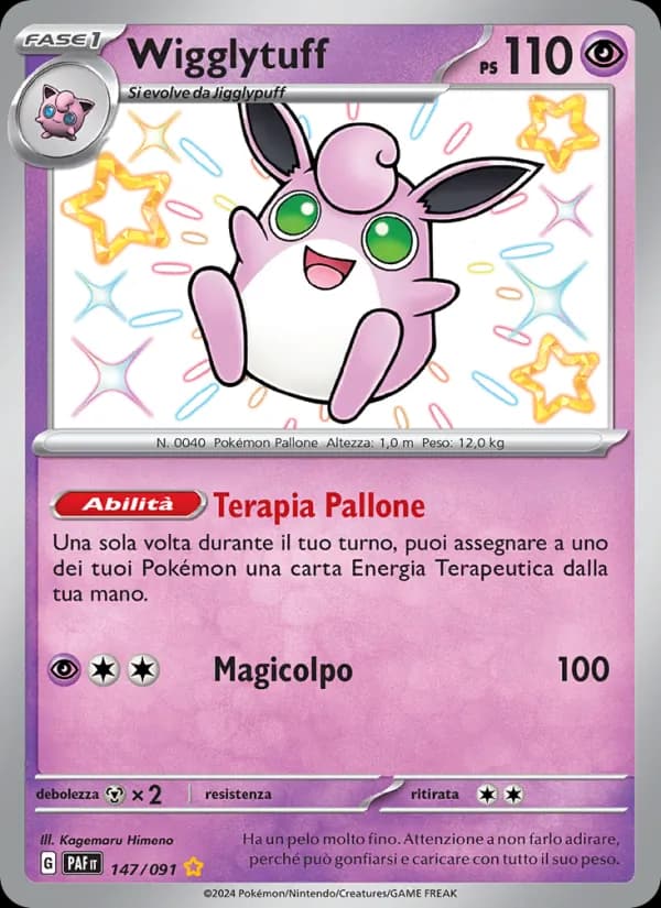 Wigglytuff card in Italian