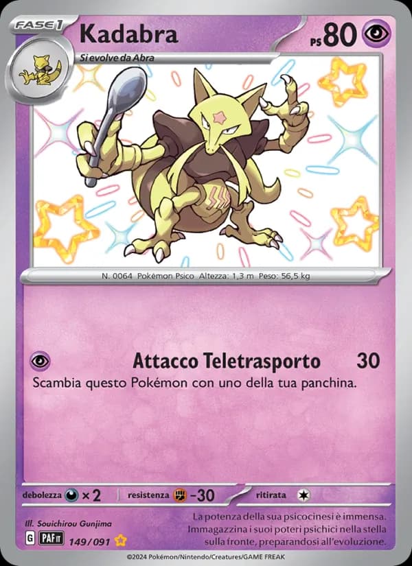 Kadabra card in Italian