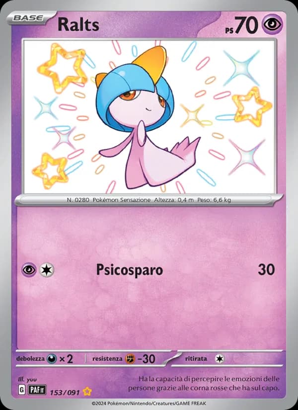 Ralts card in Italian