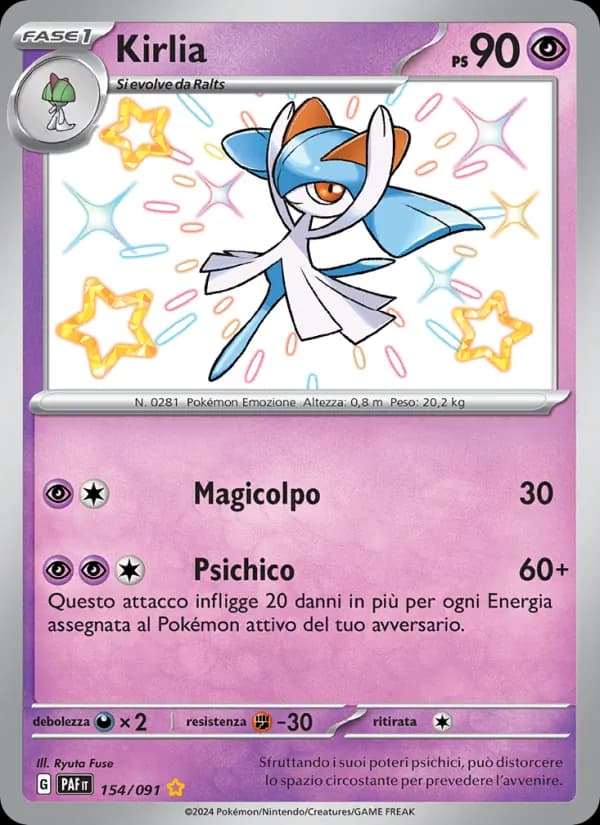 Kirlia card in Italian
