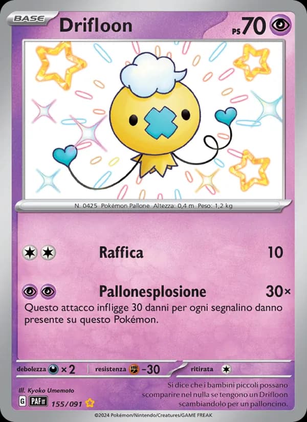 Drifloon card in Italian