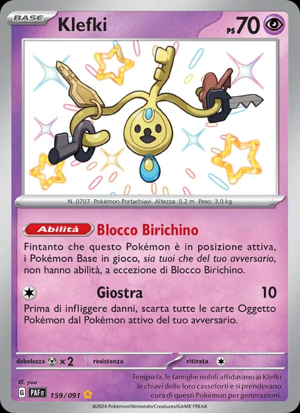 Klefki card in Italian