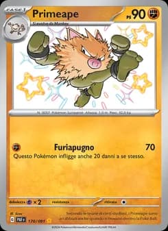 Primeape card in Italian