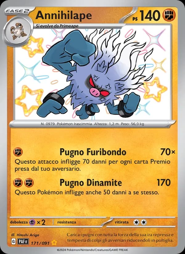 Annihilape card in Italian