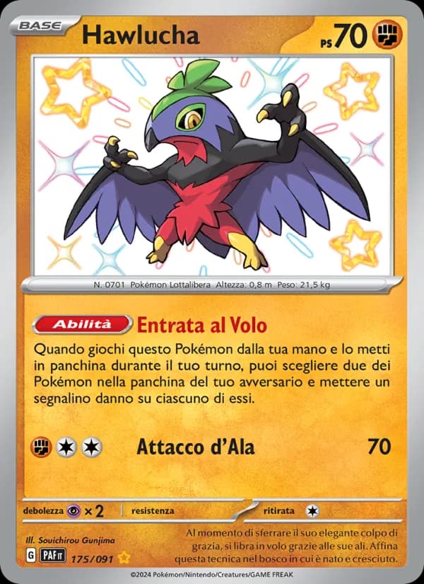 Hawlucha card in Italian
