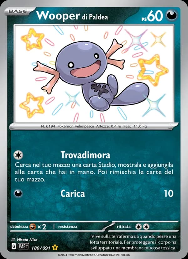 Wooper di Paldea card in Italian
