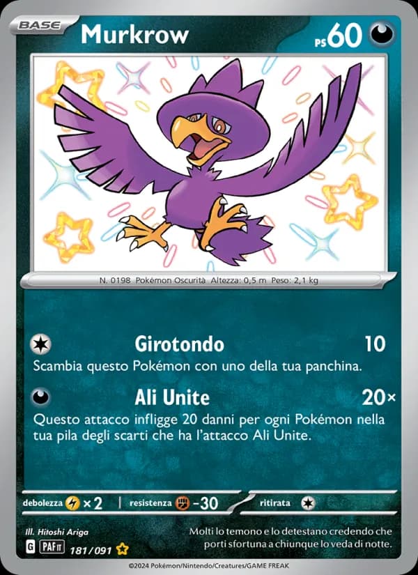 Murkrow card in Italian