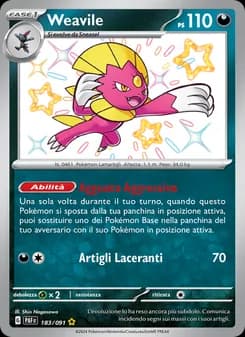 Weavile card in Italian