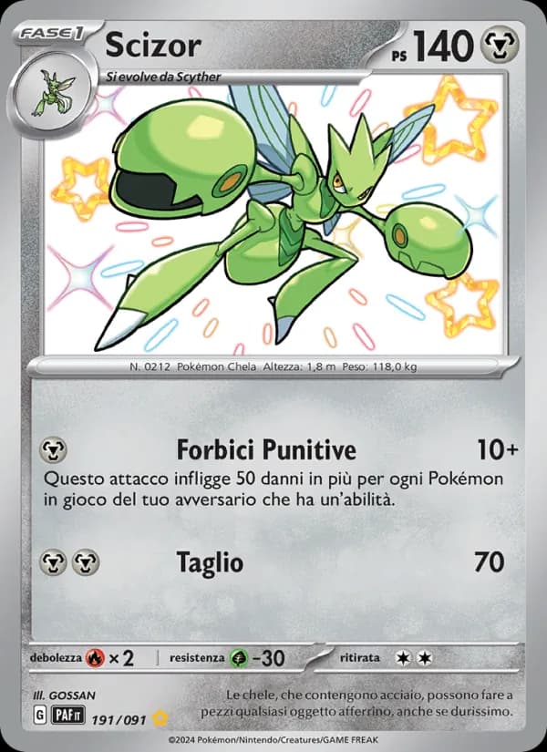 Scizor card in Italian