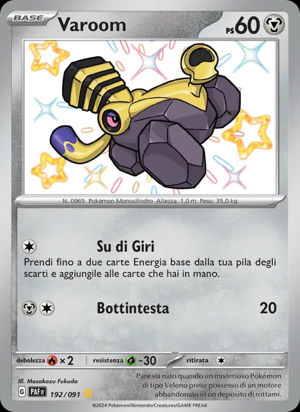 Varoom card in Italian