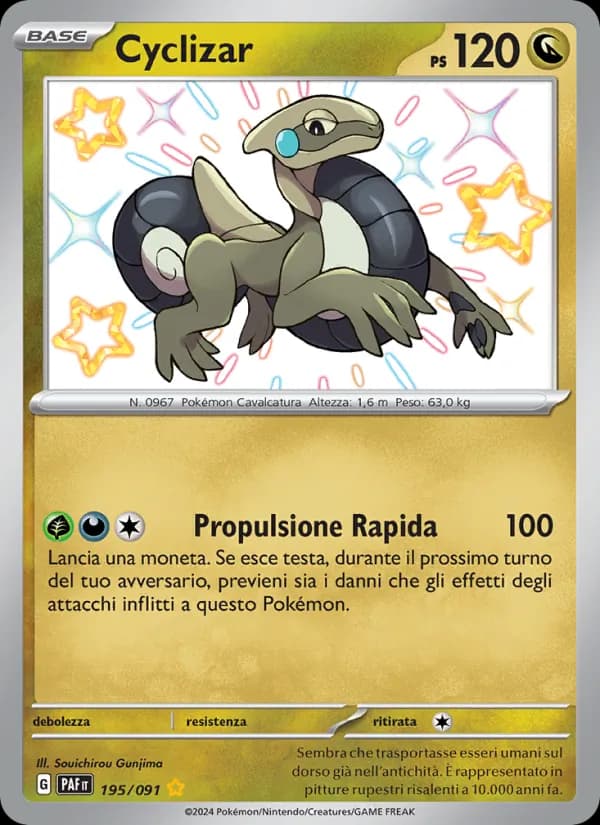 Cyclizar card in Italian