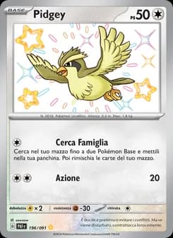 Pidgey card in Italian
