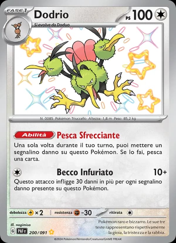 Dodrio card in Italian