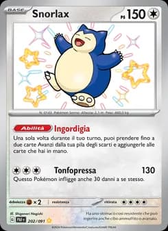 Snorlax card in Italian