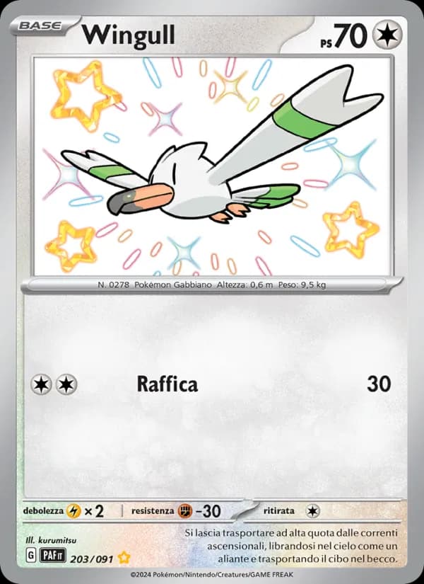 Wingull card in Italian