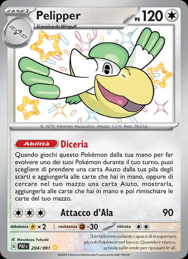Pelipper card in Italian