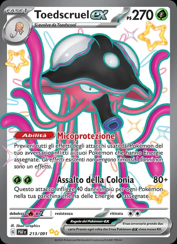 Toedscruel-ex card in Italian