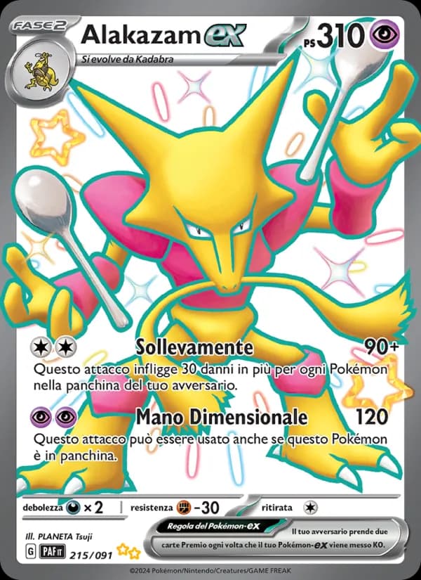 Alakazam-ex card in Italian