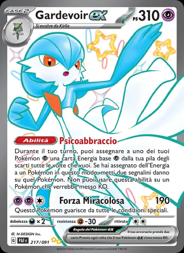 Gardevoir-ex card in Italian