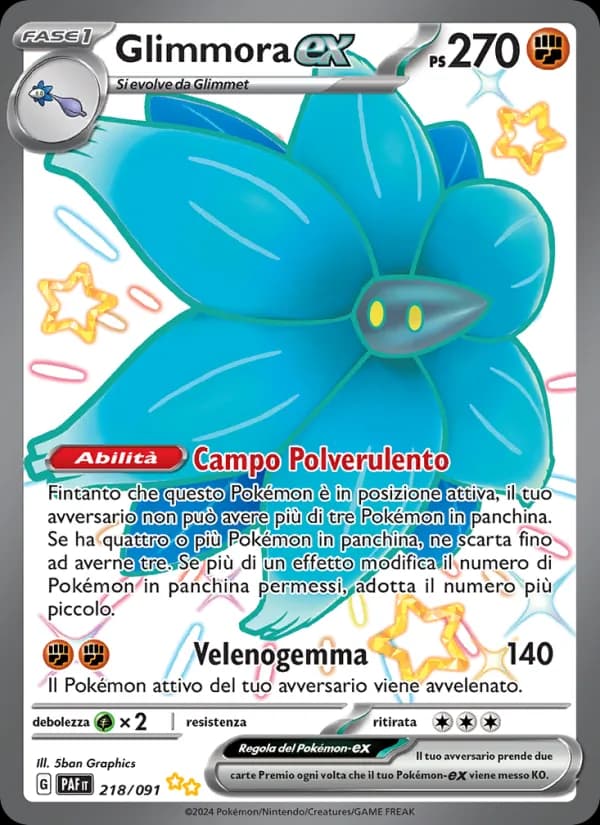 Glimmora-ex card in Italian