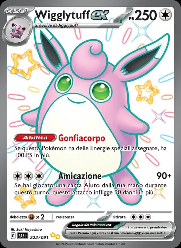 Wigglytuff-ex card in Italian