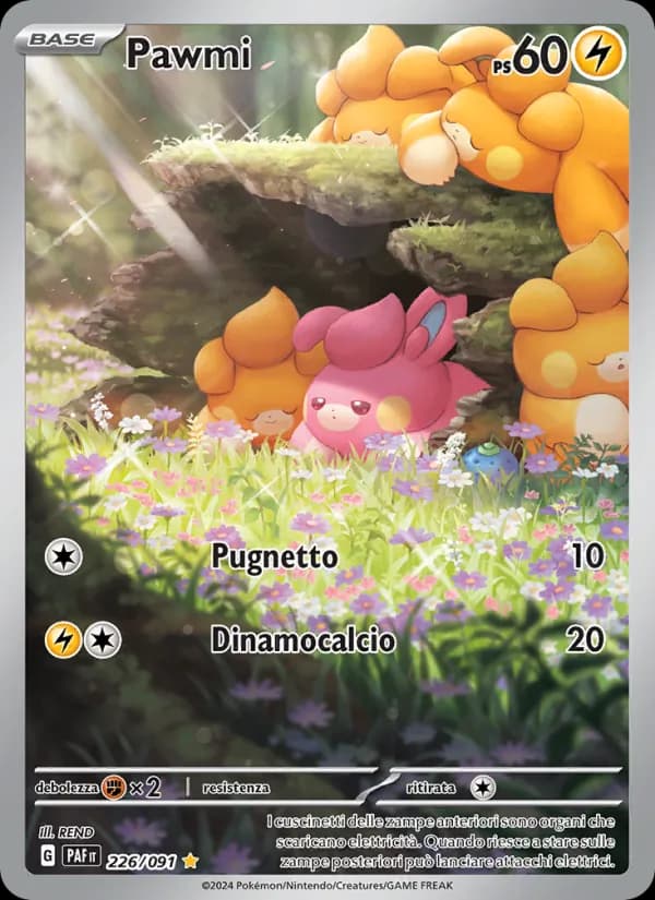 Pawmi card in Italian