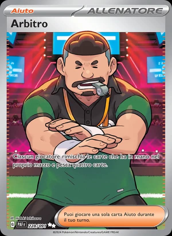 Arbitro card in Italian