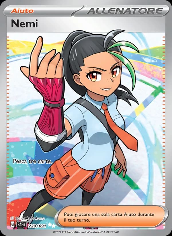 Nemi card in Italian