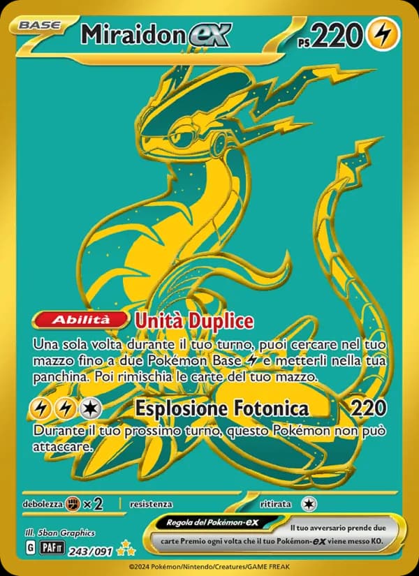 Miraidon-ex card in Italian