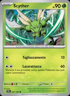 Scyther card in Italian